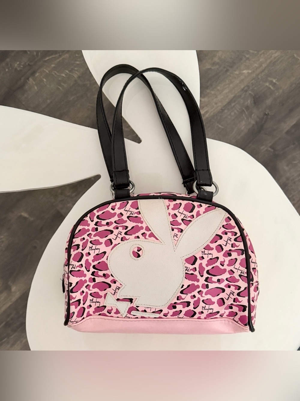 Playboy Y2K pink leopard bag